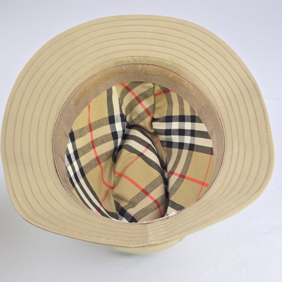 Vintage Original Burberrys of London Nova Check Bucket Rain Hat 7 1/4 - Picture 4 of 8